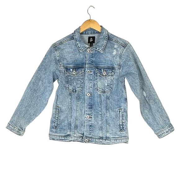Art Class Girl's Size Large (10-12) Oversized Jean Jacket Blue Denim - Picture 1 of 7